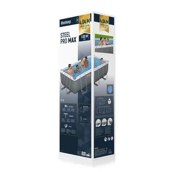 בריכה מלבנית אולטרה BESTWAY דגם 56442 מידות 400X200X100 + משאבת חול 950 גלון **דגם 2026**