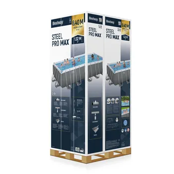 בריכה מלבנית אולטרה BESTWAY דגם 5612B במידה 640X274X132 + משאבת חול 1,600 גלון **דגם 2026**