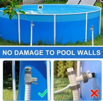 ברז מחבר לבריכות עם צנרת 32 מ"מ ל 38 מ"מ **המחיר לזוג**