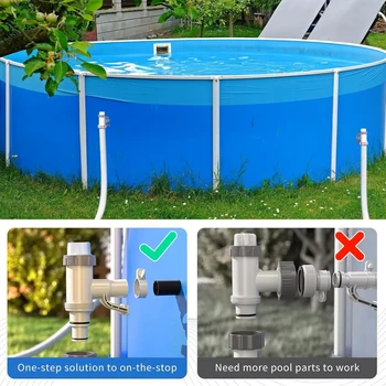 ברז מחבר לבריכות עם צנרת 32 מ"מ ל 38 מ"מ **המחיר לזוג**