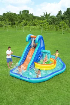 פארק מים מתנפח עם מגלשה רכיבה צב Bestway 53404